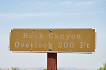 Buck Canyon Overlook sign